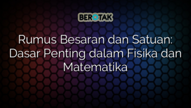 Rumus Besaran Dan Satuan Dasar Penting Dalam Fisika Dan Matematika