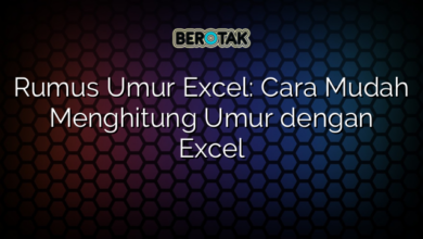 Rumus Umur Excel Cara Mudah Menghitung Umur Dengan Excel