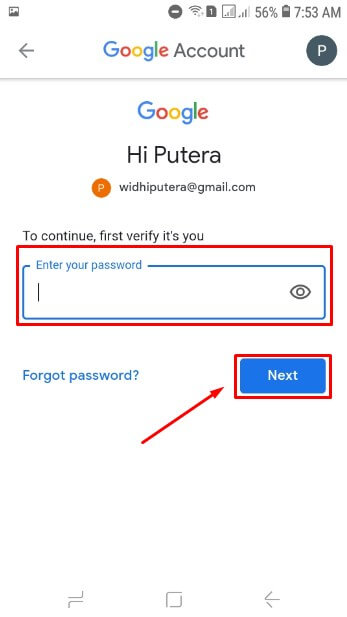 Masukan Password saat ini