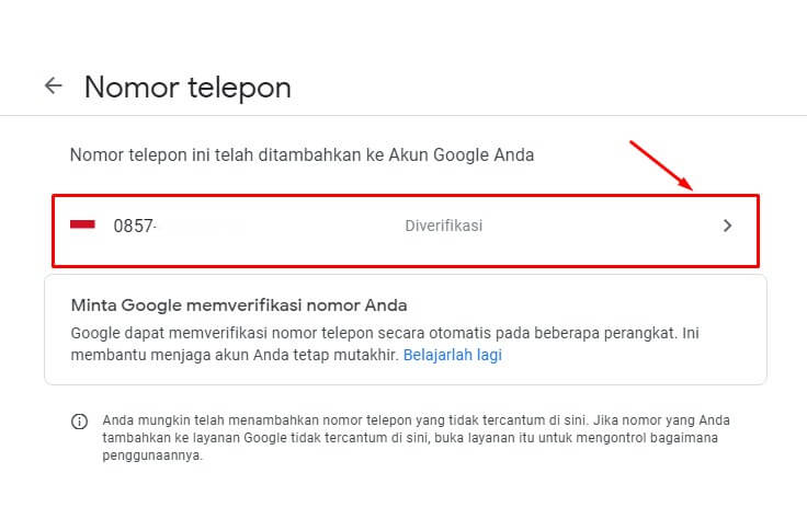 cara mengubah nomor hp di gmail dengan pc