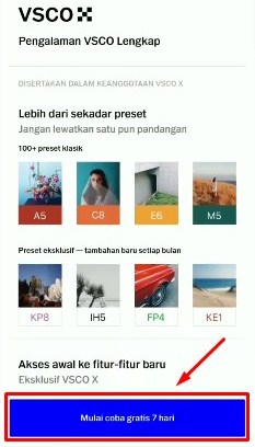 selesai daftar akun vsco gratis dengan nomor hp