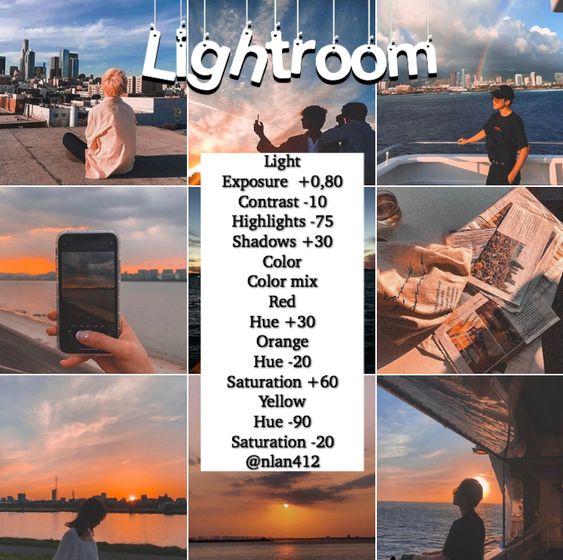 Rumus Lightroom Senja 1