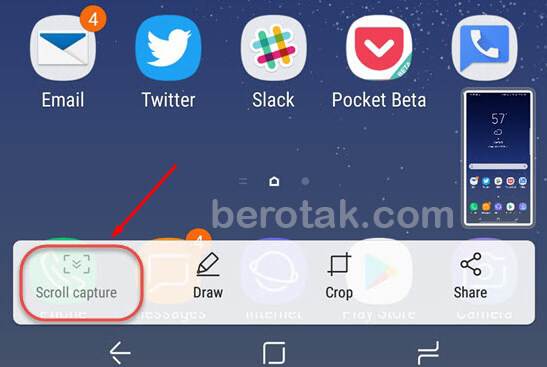 Cara Screenshot Samsung Galaxy A50 / A50s dengan Scroll Capture