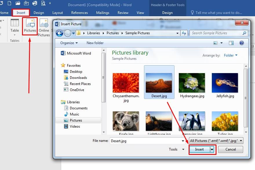 Cara menambahkan gambar di Microsoft Word