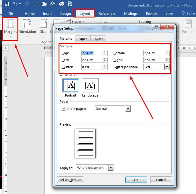 Cara mengatur margin di Microsoft Word