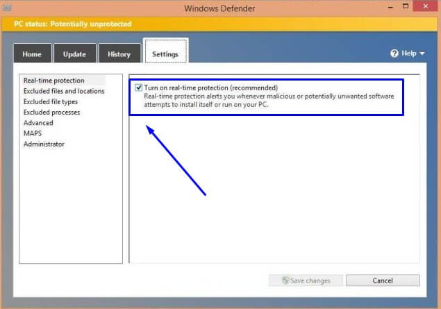 Windows Defender di Windows 8