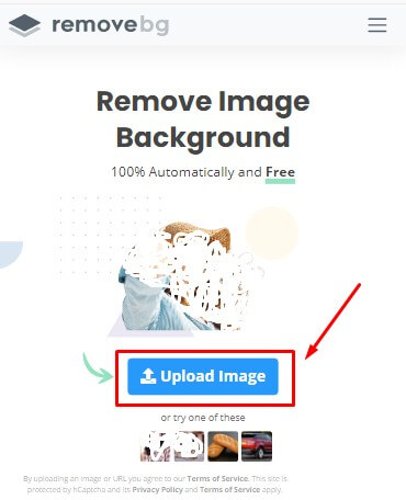 upload foto atau gambar yang ingin kamu hapus background belakanganya secara online tanpa aplikasi