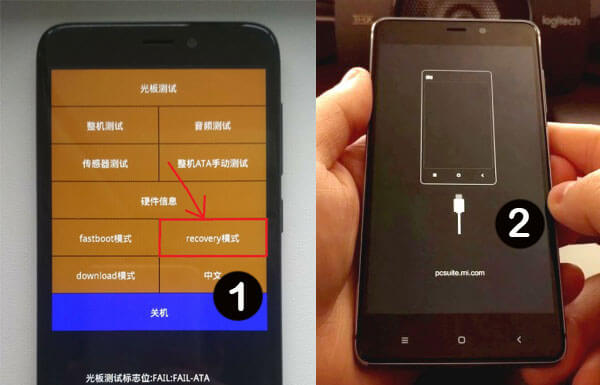 menyambungkan Xiaomi ke PC dan masuk mode recovery untuk mengatasi lupa pola