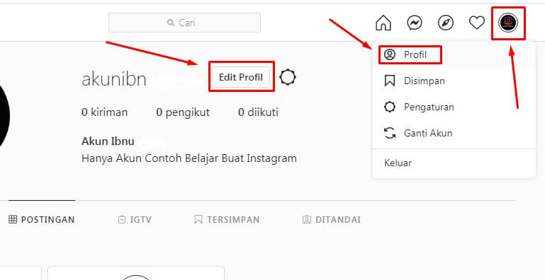 Edit Foto Profil di Instagram