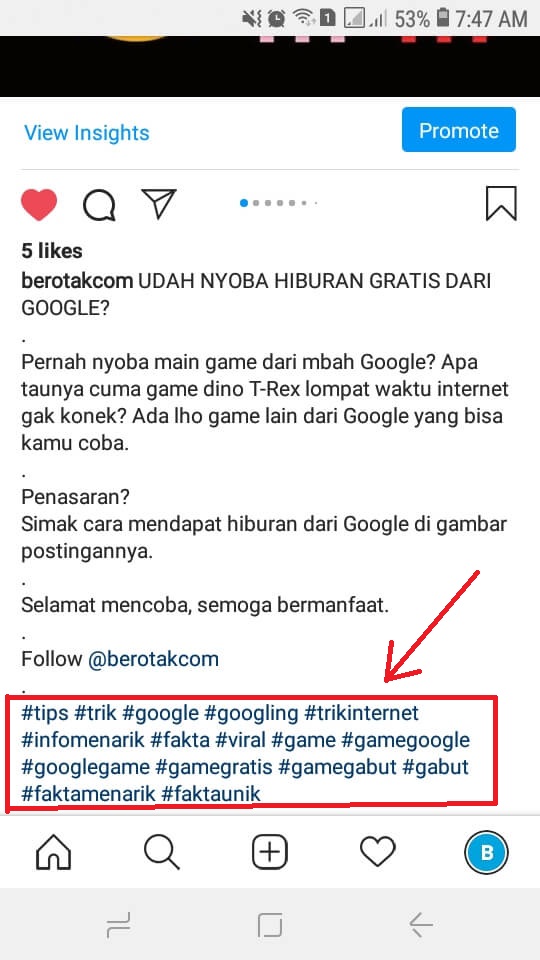 Caption Instagram dengan Hastags