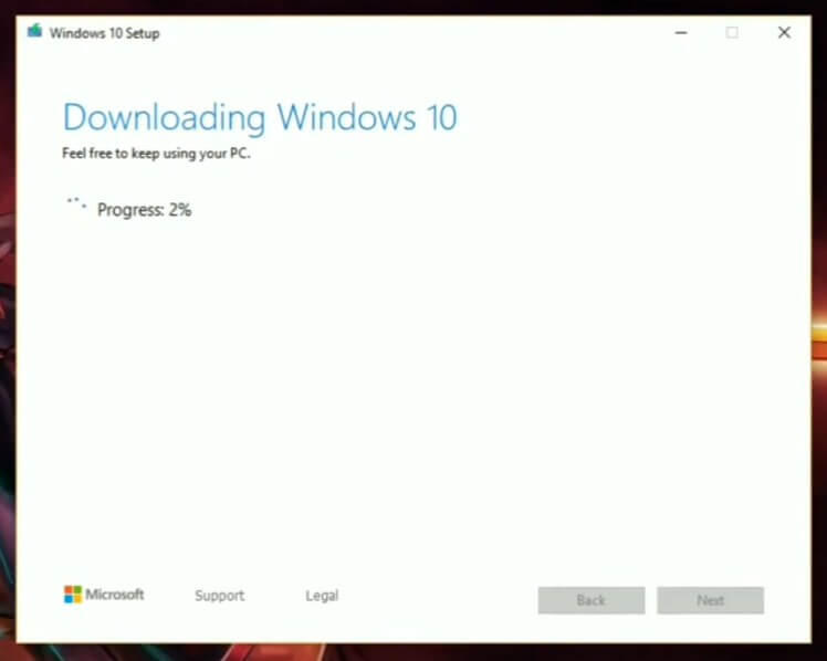 Tunggu Proses Download Windows 10