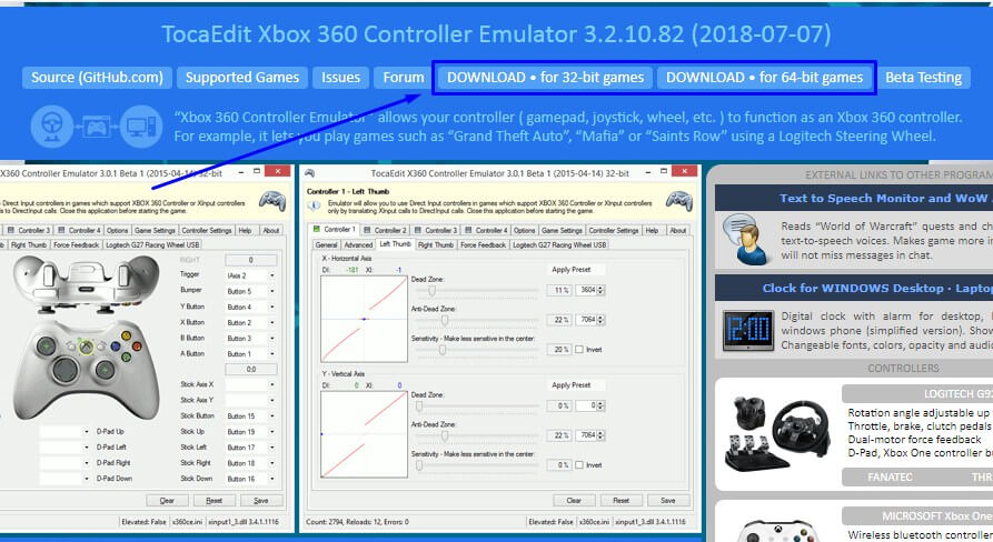 Download X360 Controller Emulator