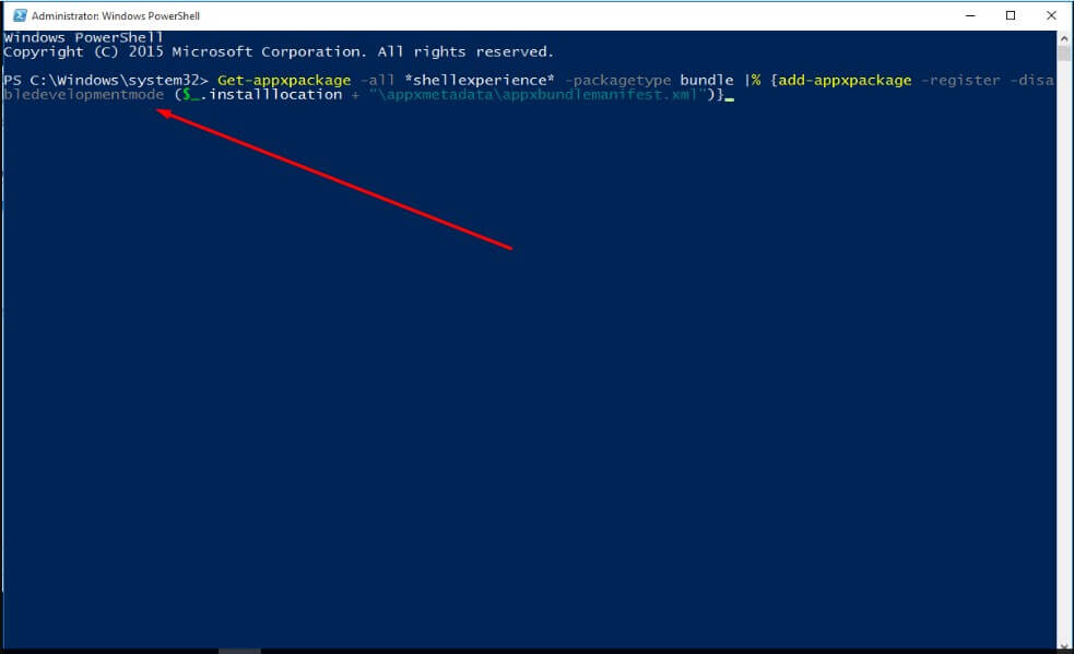 Masukkan Kode di PowerShell