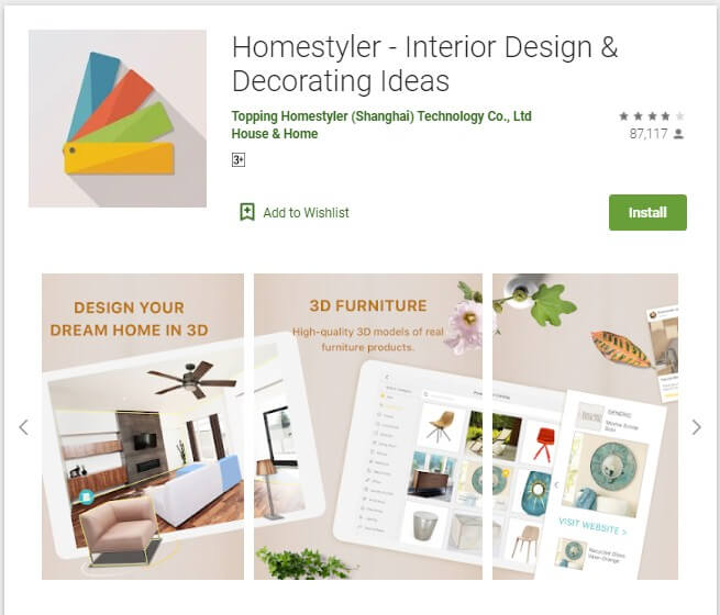 Aplikasi Homestyler - Interior Design & Decorating Ideas