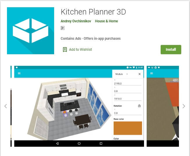 Aplikasi Kitchen Planner 3D