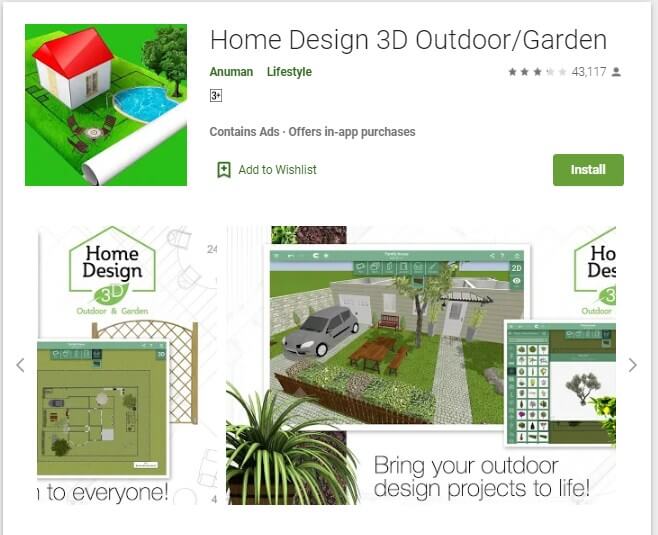 Aplikasi Home Design 3D Outdoor/Garden