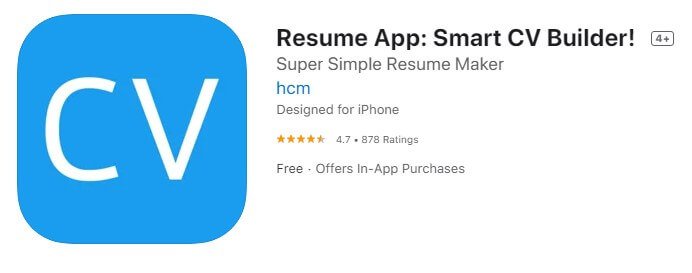 13 Download & Install Resume App - Smart CV Builder untuk membuat CV Resume di iPhone