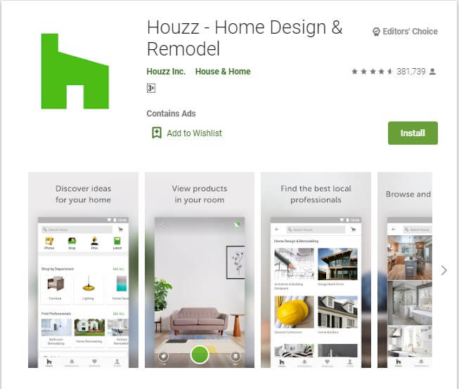 Aplikasi Houzz - Home Design & Remodel