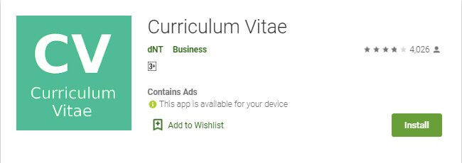 6 Curriculum Vitae untuk membuat CV di ponsel smartphone