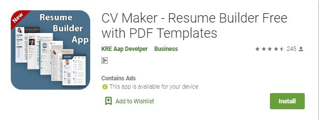 9 CV Maker untuk membuat CV di HP kamu