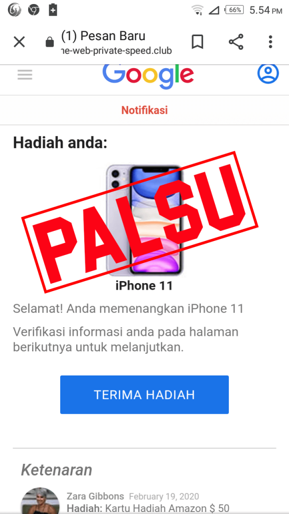 Apakah Benar Google Memberikan Hadiah Smartphone