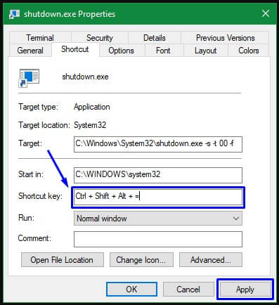 Isi Kombinasi Tombol di Shortcut Key