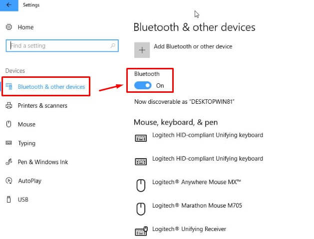 Aktifkan Fitur Bluetooth di laptop Windows 10