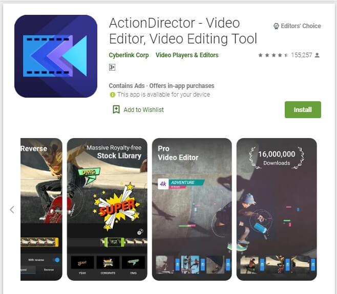 Aplikasi Edit Video Android Tanpa Watermark ActionDirector