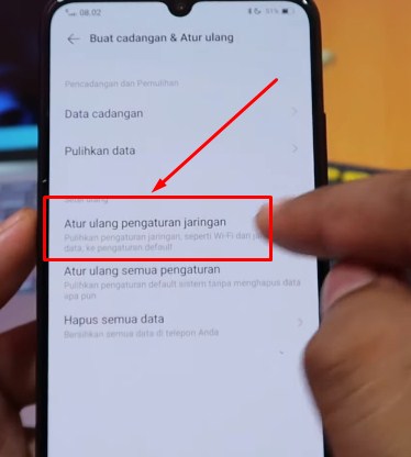 Cara Mematikan Bluetooth yang Hidup Sendiri di HP Vivo dengan lewat reset jaringan