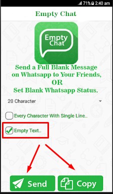 Cara Membuat Tulisan Kosong di WhatsApp Dengan Aplikasi Empty Chat