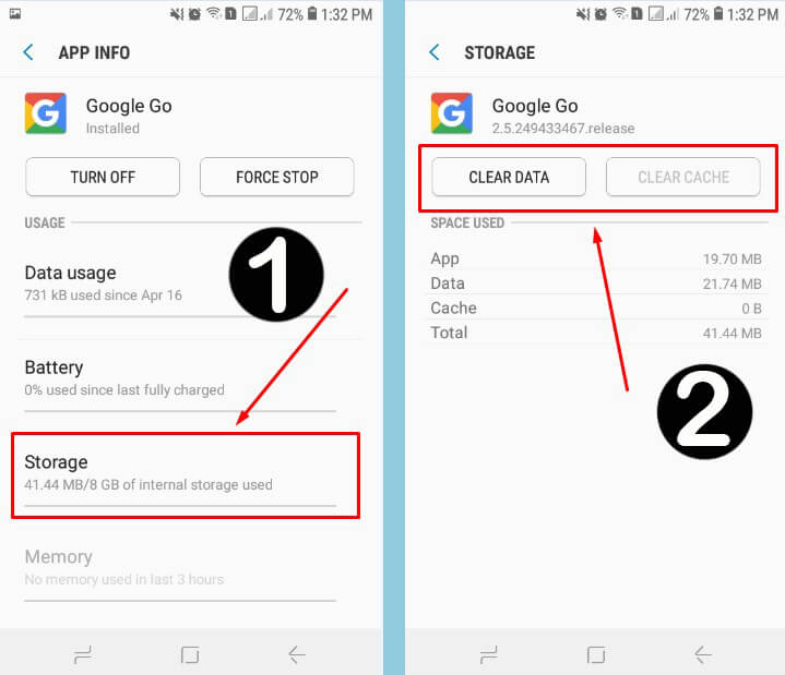 Cara mengatasi aplikasi google terus berhenti di Samsung dengan Clear Cache