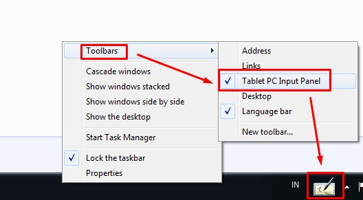 Cara Menampilkan Keyboard di Layar Laptop melalui Taskbar Toolbars