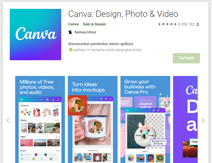 Canva adalah aplikasi edit foto lebaran 