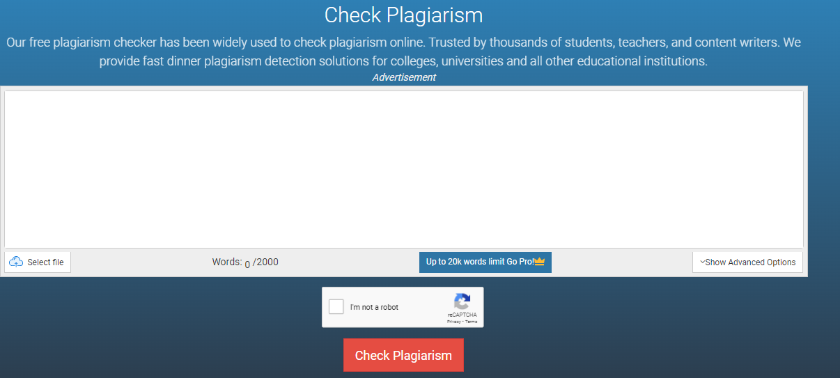 Cek Plagiarism melalui check-plagiarism.com