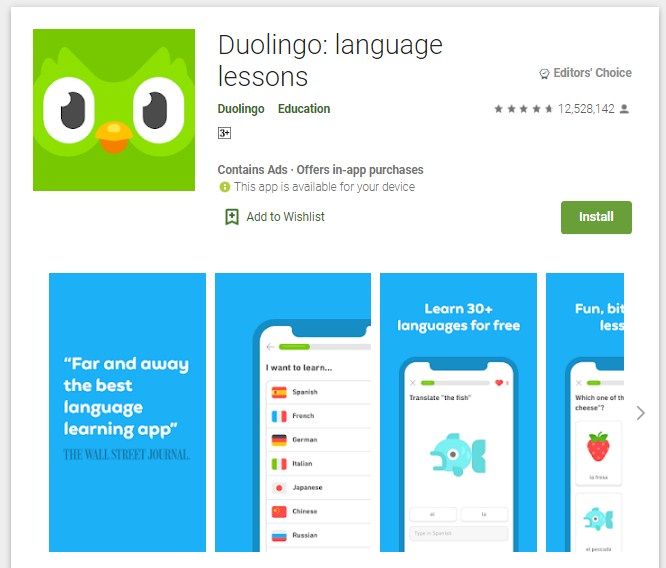 Duolingo adalah salah satu aplikasi belajar bahasa Inggris terbaik