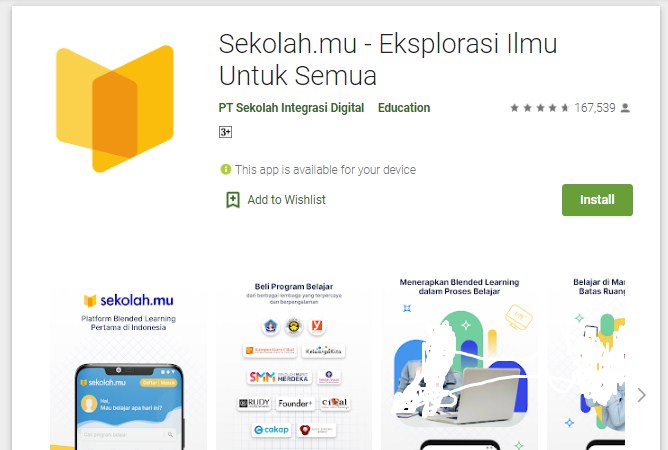 Sekolahmu merupakan salah satu aplikasi belajar online gratis