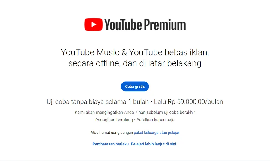 Apa itu youtube premium