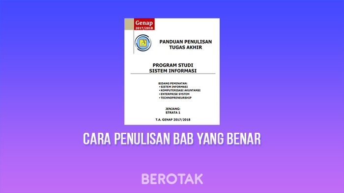 Cara Penulisan BAB Yang Benar