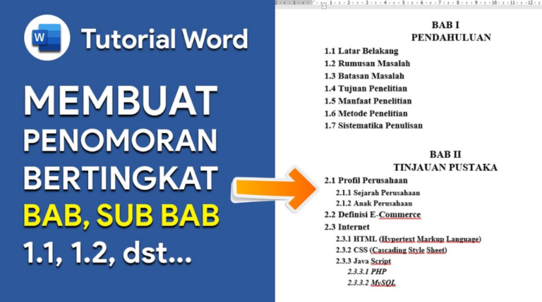 √ Panduan Cara Penulisan Sub BAB Yang Benar Di Karya Ilmiah