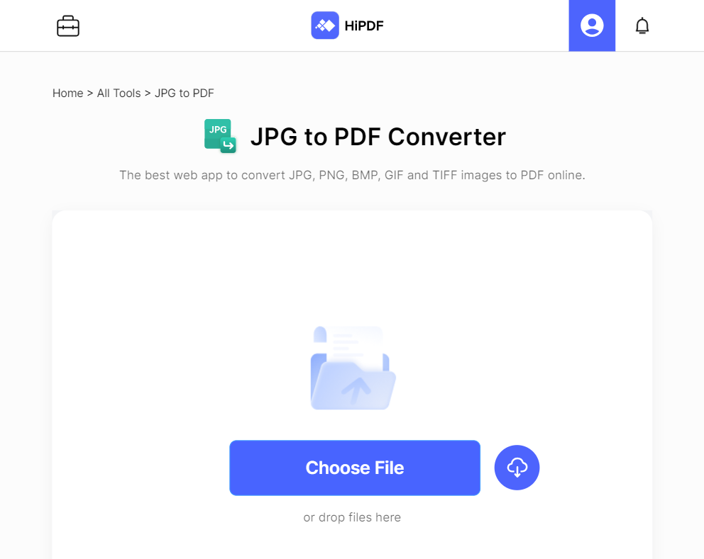 HiPDF convert jpg to pdf