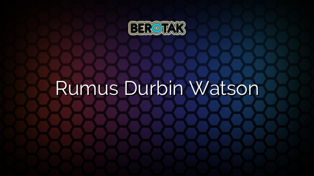 Rumus Durbin Watson