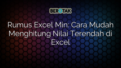 Rumus Excel Min: Cara Mudah Menghitung Nilai Terendah di Excel