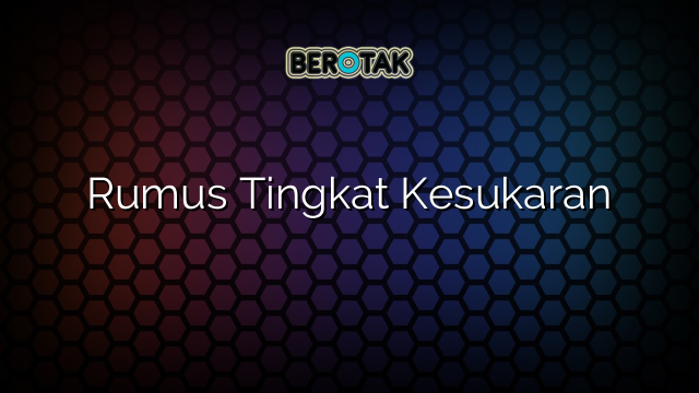 Rumus Tingkat Kesukaran