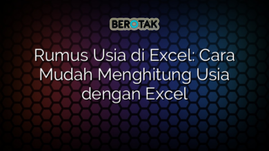 Rumus Usia Di Excel Cara Mudah Menghitung Usia Dengan Excel