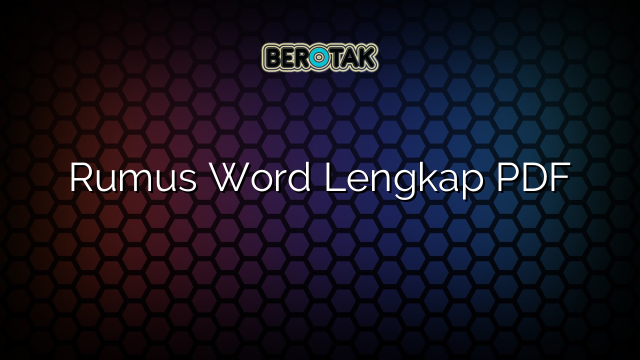 Rumus Word Lengkap PDF