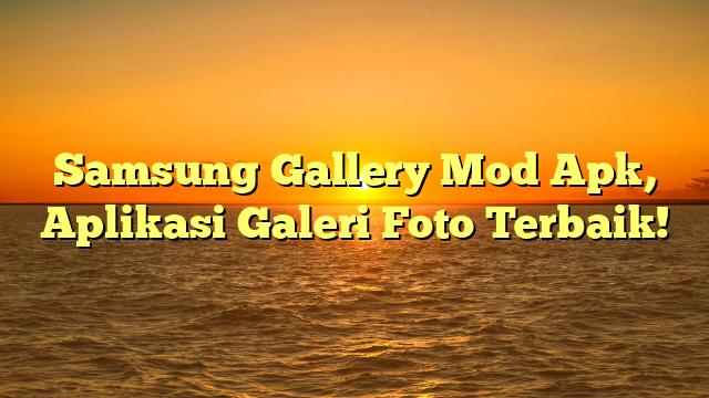 Samsung Gallery Mod Apk, Aplikasi Galeri Foto Terbaik!