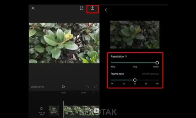 cara setting Video Capcut Tidak Buram