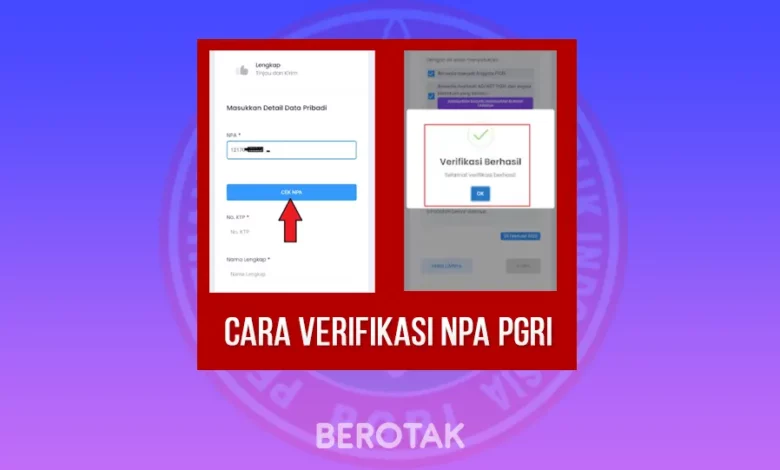 cara verifikasi npa pgri