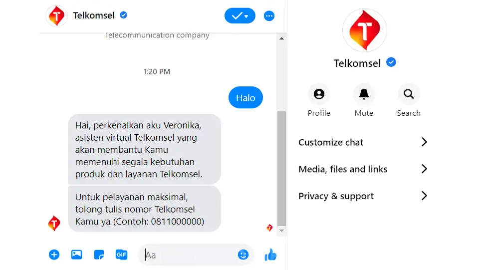 cs telkomsel via facebook