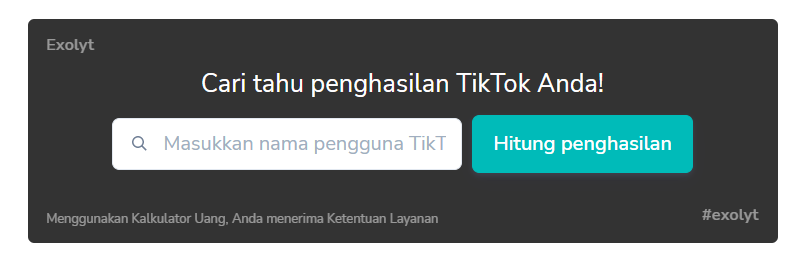 exolyt tiktok calculator